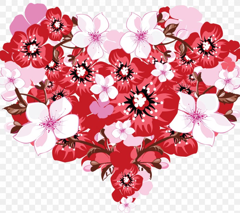 Valentine's Day Heart Rose Flower, PNG, 1440x1280px, Valentine S Day, Annual Plant, Blossom, Cherry Blossom, Cut Flowers Download Free