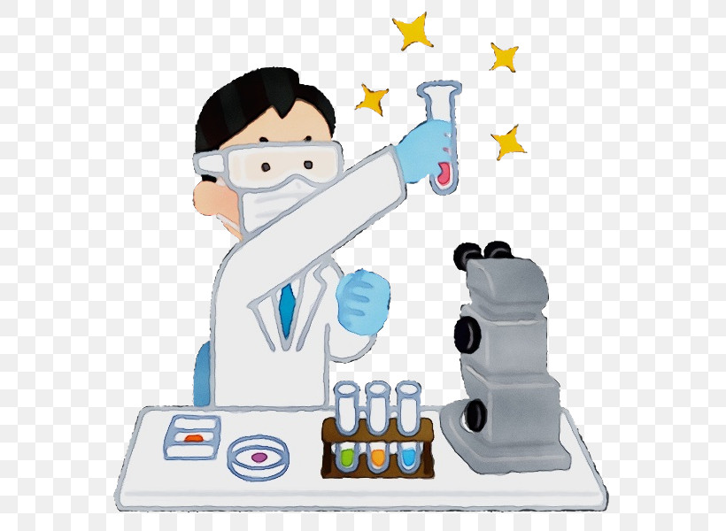 Cartoon Optical Instrument Chemist Scientist Laboratory Equipment, PNG, 584x600px, Watercolor, Cartoon, Chemist, Laboratory, Laboratory Equipment Download Free