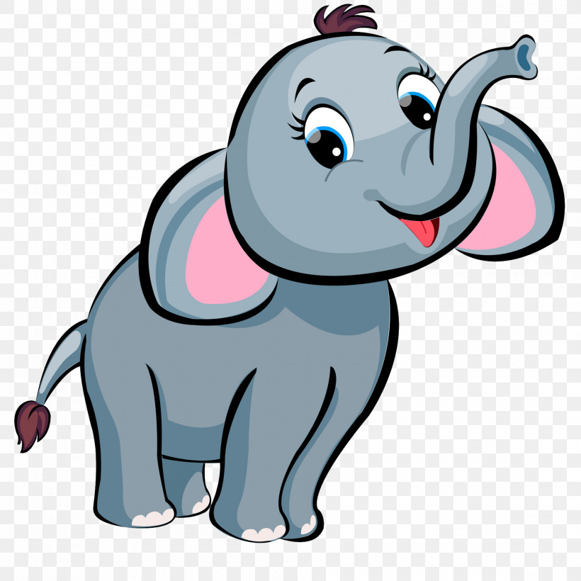 Indian Elephant, PNG, 2000x2000px, African Elephants, Animal Figurine, Cartoon, Dog, Elephant Download Free