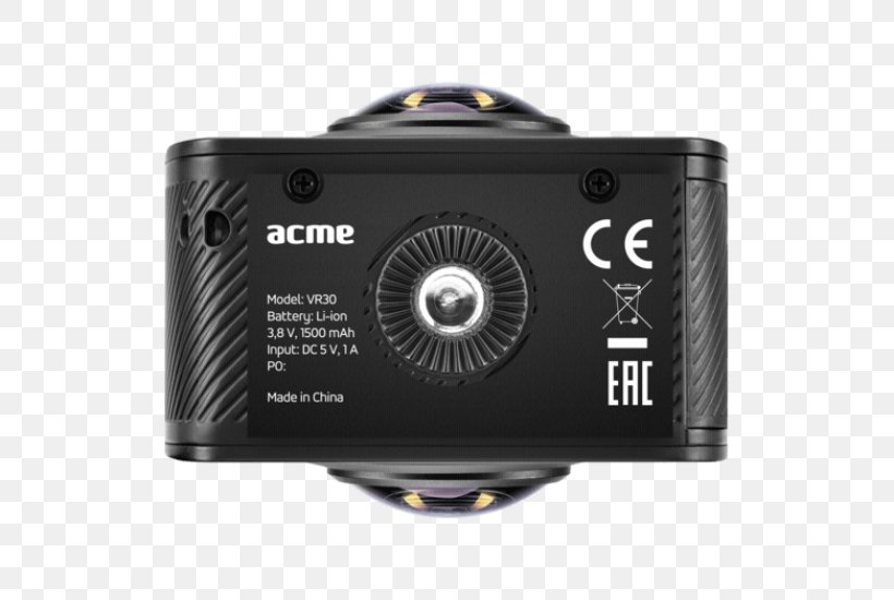 Omnidirectional Camera ACME VR30 360° Action Cam Hardware/Electronic Electric Battery Photography, PNG, 525x550px, Camera, Computer Monitors, Electric Battery, Hardware, Highdefinition Video Download Free