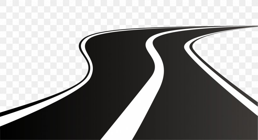 Road Highway Clip Art, PNG, 1729x945px, Road, Black, Black And White, Brand, Guard Rail Download Free