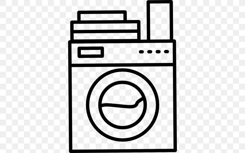 Self-service Laundry Washing Machines Laundry Symbol Tool, PNG, 512x512px, Laundry, Area, Black, Black And White, Brand Download Free