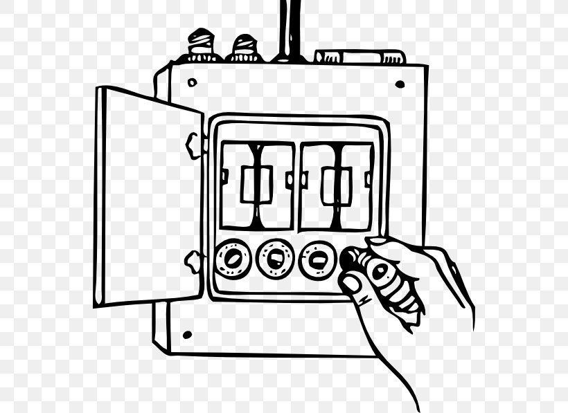 Fuse Wiring Diagram Electronic Symbol Clip Art, PNG, 552x597px, Fuse, Area, Black And White, Diagram, Drawing Download Free