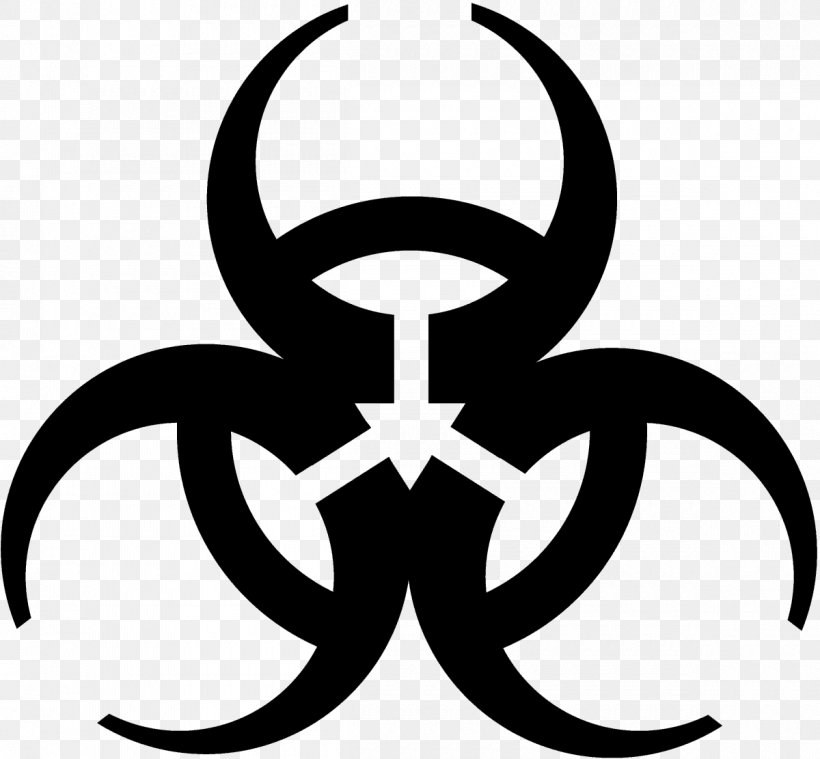 Biological Hazard Symbol Clip Art, PNG, 1200x1111px, Biological Hazard, Artwork, Biosafety Level, Black And White, Decal Download Free