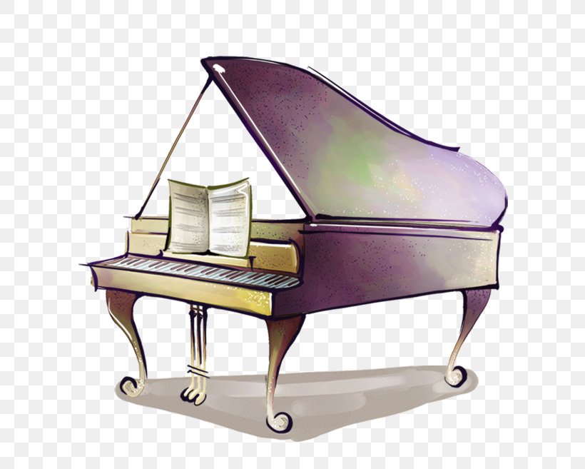 Piano Purple Musical Instrument, PNG, 758x657px, Piano, Cartoon, Furniture, Illustrator, Keyboard Download Free
