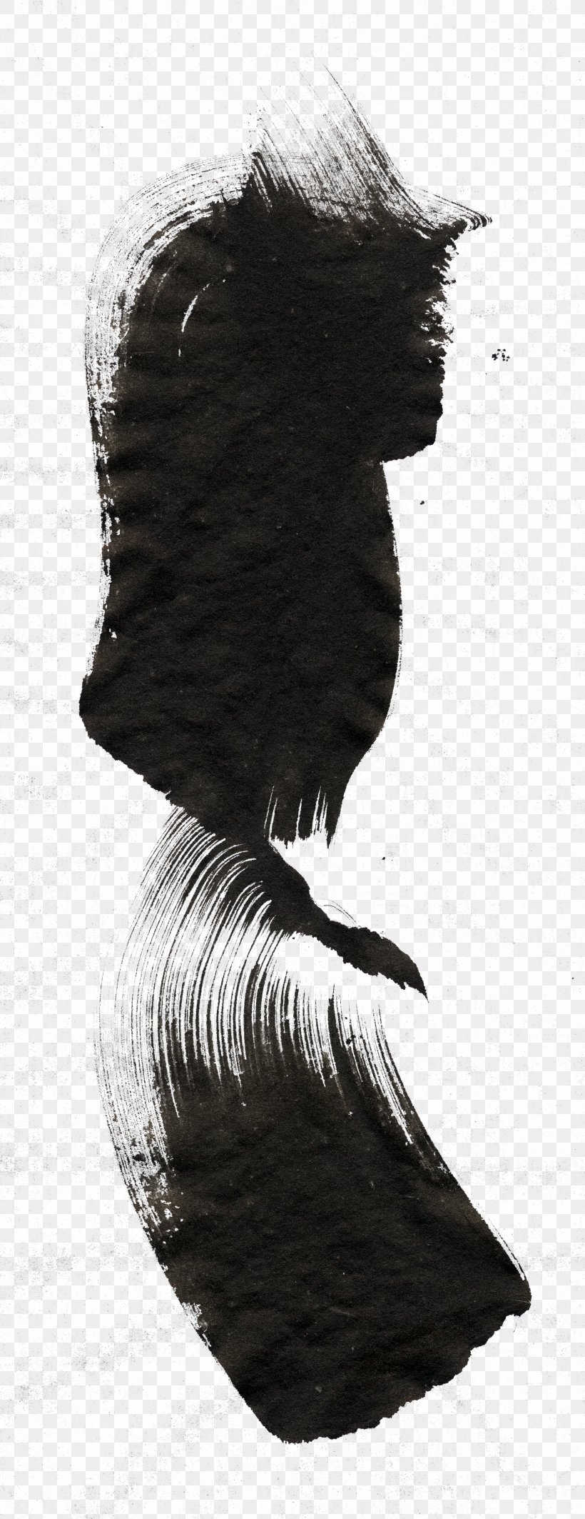 Black And White Ink Brush, PNG, 2606x6762px, Black And White, Art, Beak, Black, Designer Download Free