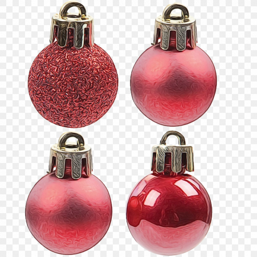 Christmas Ornament, PNG, 1200x1200px, Watercolor, Christmas Ornament, Earrings, Jewellery, Magenta Download Free