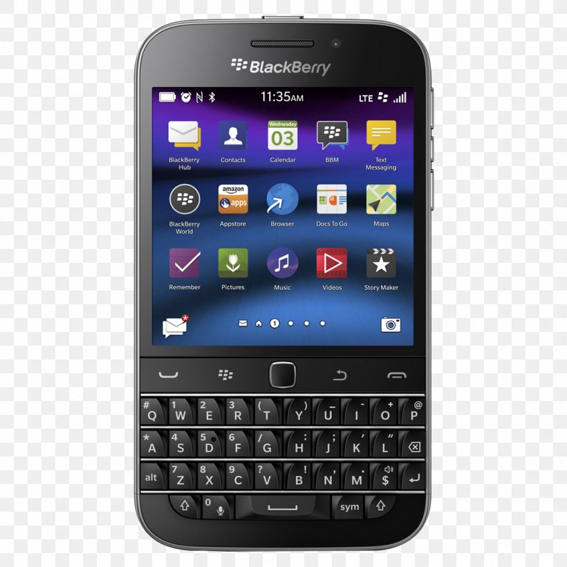 BlackBerry Smartphone LTE QWERTY Telephone, PNG, 1100x1100px, Blackberry, Att Mobility, Blackberry Classic, Cellular Network, Communication Device Download Free