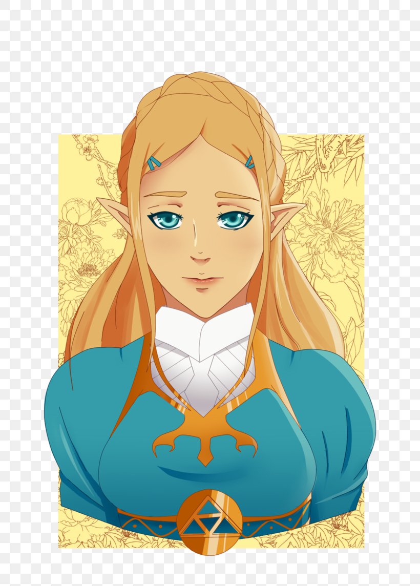 Cartoon Princess Zelda Fan Art, PNG, 698x1144px, Watercolor, Cartoon, Flower, Frame, Heart Download Free
