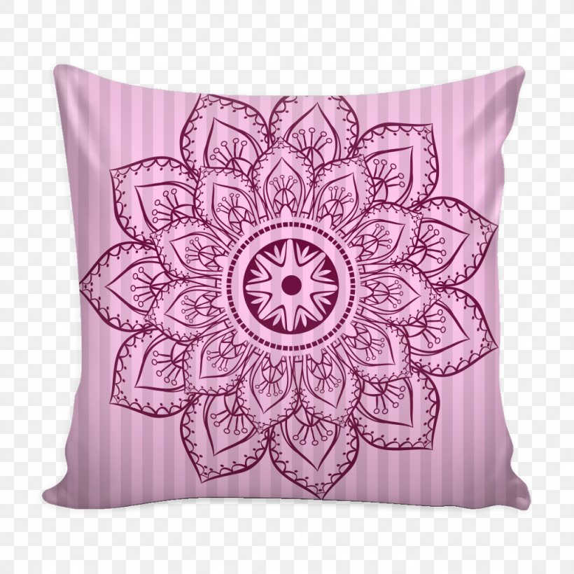 Throw Pillows Mandala Buddhism Cushion, PNG, 1024x1024px, Pillow, Buddhism, Cushion, Enlightenment, Flower Download Free
