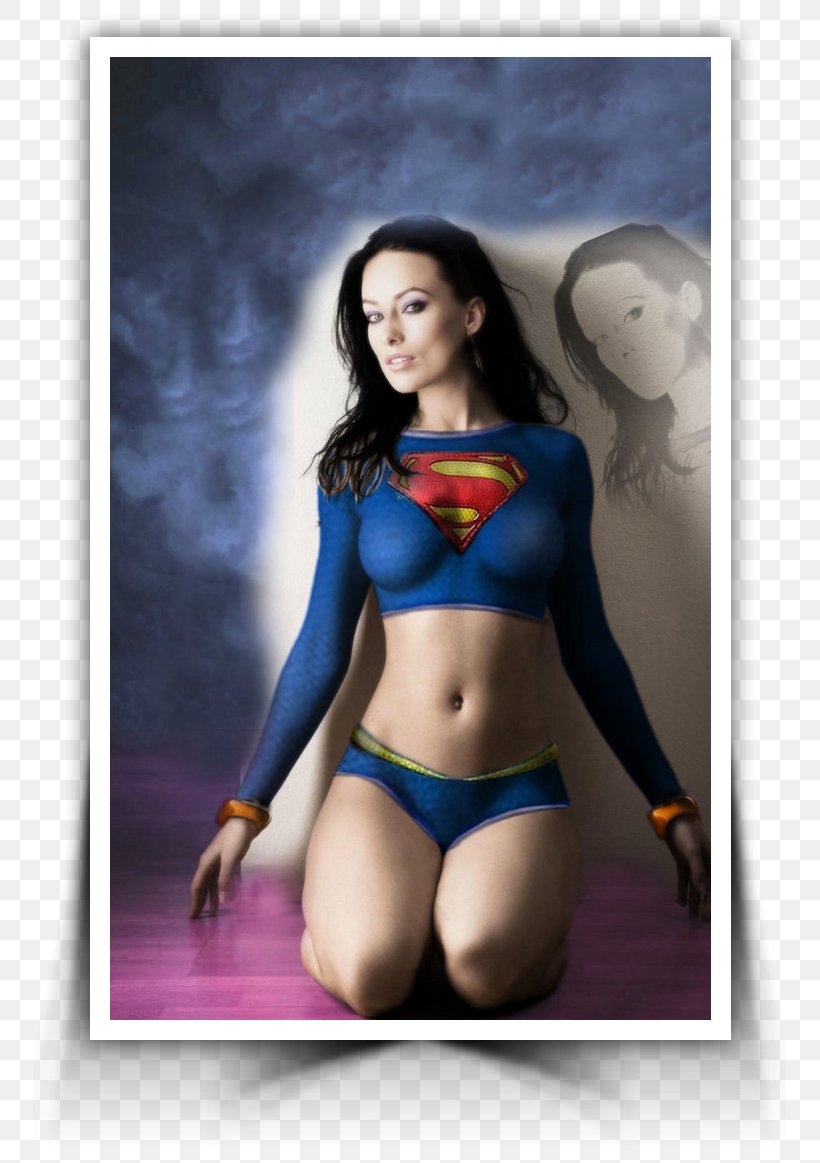 Olivia Wilde Supergirl Female DeviantArt, PNG, 753x1163px, Watercolor, Cartoon, Flower, Frame, Heart Download Free