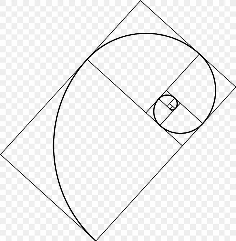 Golden Spiral Rectangle Pattern, PNG, 1164x1191px, Golden Spiral, Area, Black, Black And White, Diagram Download Free
