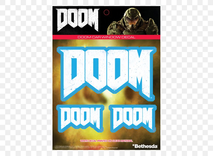 Logo Decal Window Poster Doomguy, PNG, 600x600px, Logo, Advertising, Brand, Decal, Doom Download Free
