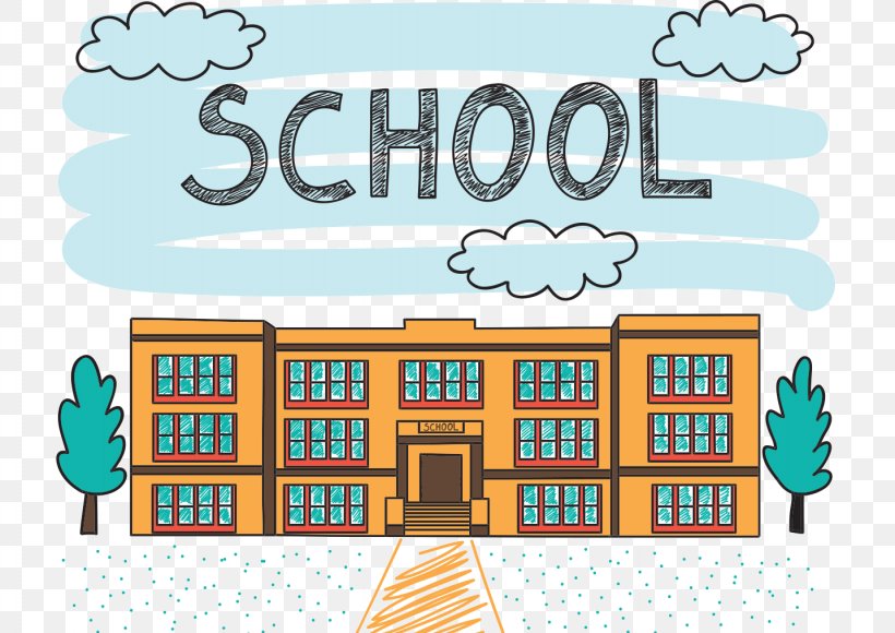 School Drawing Illustration, PNG, 1434x1015px, School, Area, Brand, Building, Clip Art Download Free