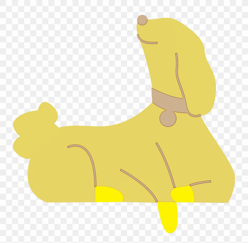 Dog Ducks Cartoon Yellow Tail, PNG, 2500x2450px, Watercolor, Cartoon, Dog, Ducks, Hm Download Free