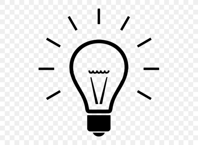 Incandescent Light Bulb Lighting Clip Art, PNG, 578x600px, Light, Area, Black, Black And White, Brand Download Free