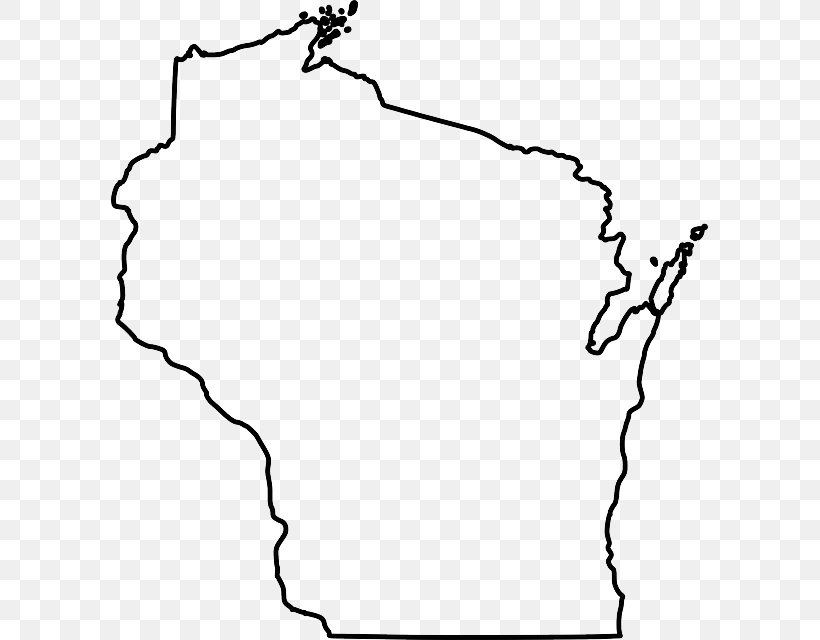 Wisconsin Clip Art Vector Graphics Openclipart, PNG, 597x640px, Wisconsin, Area, Black, Black And White, Blank Map Download Free