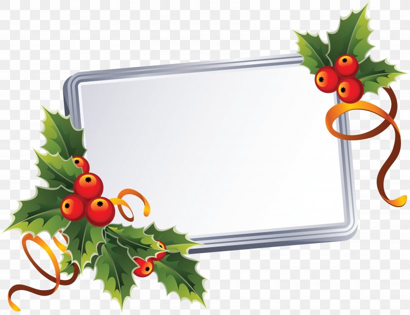 Christmas Picture Frames Clip Art, PNG, 6840x5269px, Christmas, Christmas Ornament, Flower, Flowering Plant, Food Download Free