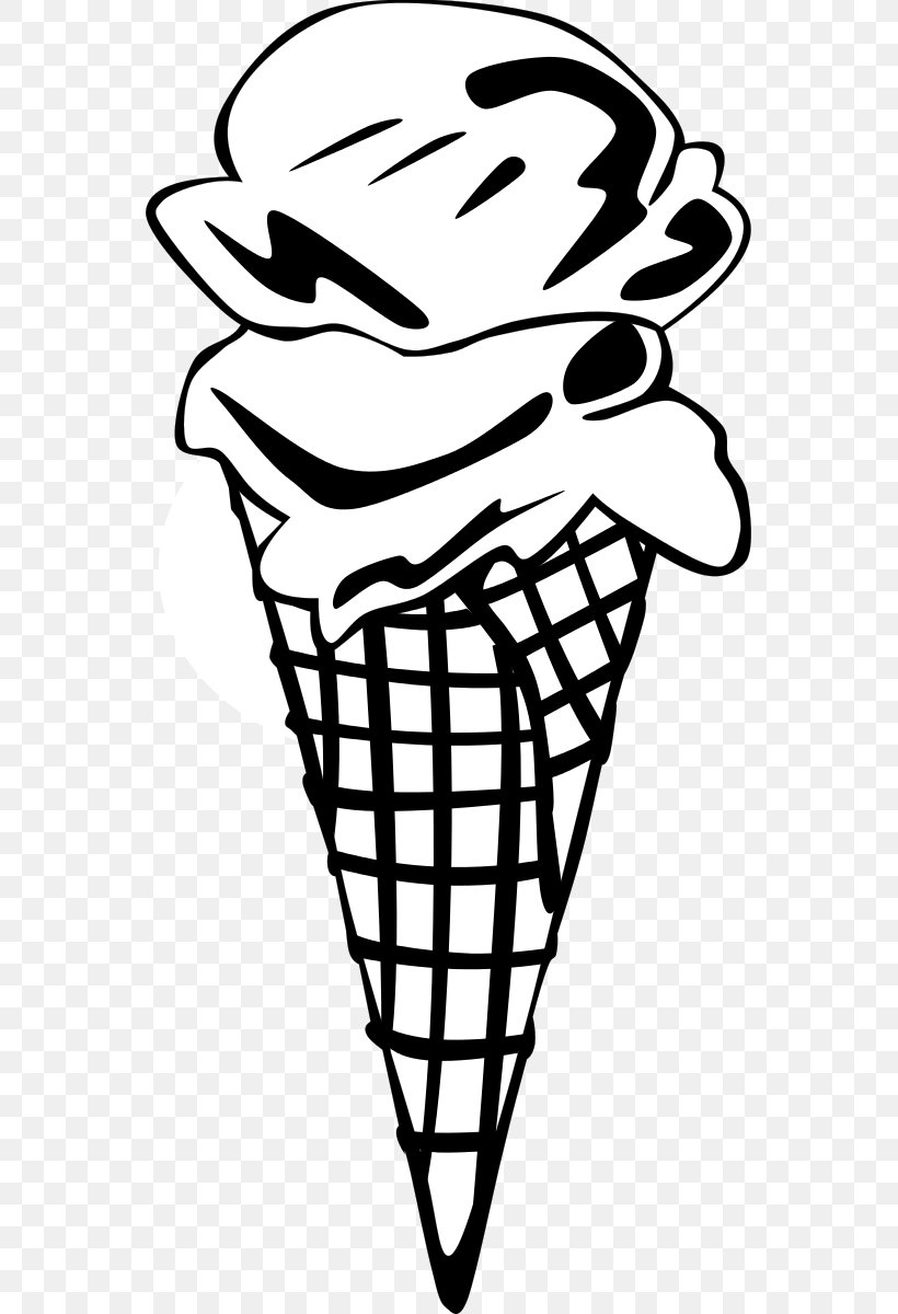 Ice Cream Cone Waffle Clip Art, PNG, 553x1200px, Ice Cream, Artwork, Black And White, Chocolate Ice Cream, Cone Download Free