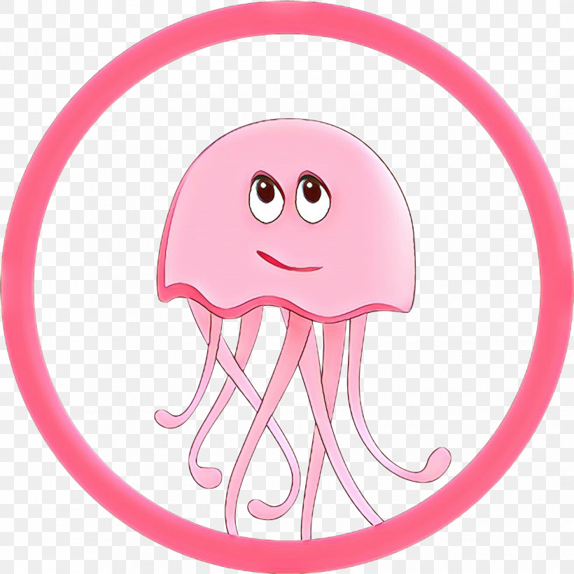 Pink Jellyfish Cartoon Octopus Nose, PNG, 1757x1757px, Pink, Cartoon, Cnidaria, Jellyfish, Nose Download Free
