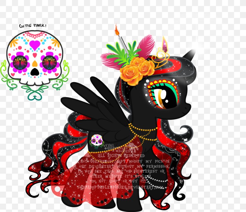 My Little Pony Calavera Winged Unicorn Art, PNG, 820x708px, Pony, Art, Calavera, Deviantart, Drawing Download Free