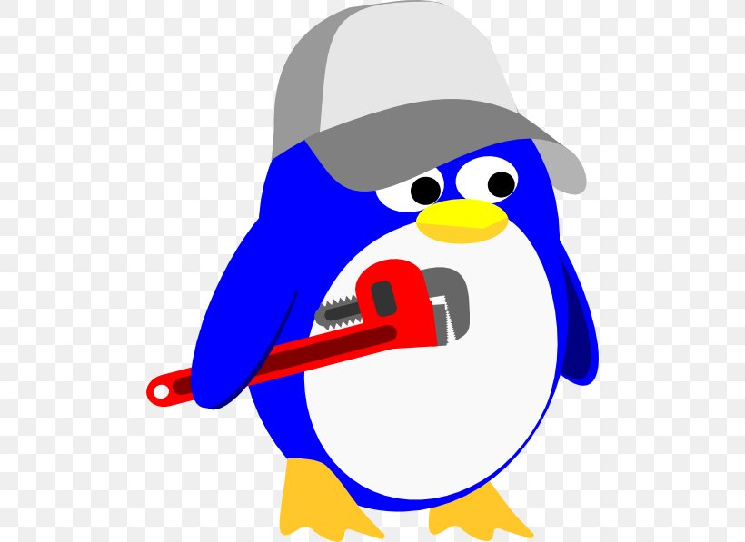Penguin Plumbing Plumber Clip Art, PNG, 498x597px, Penguin, Artwork, Beak, Bird, Flightless Bird Download Free