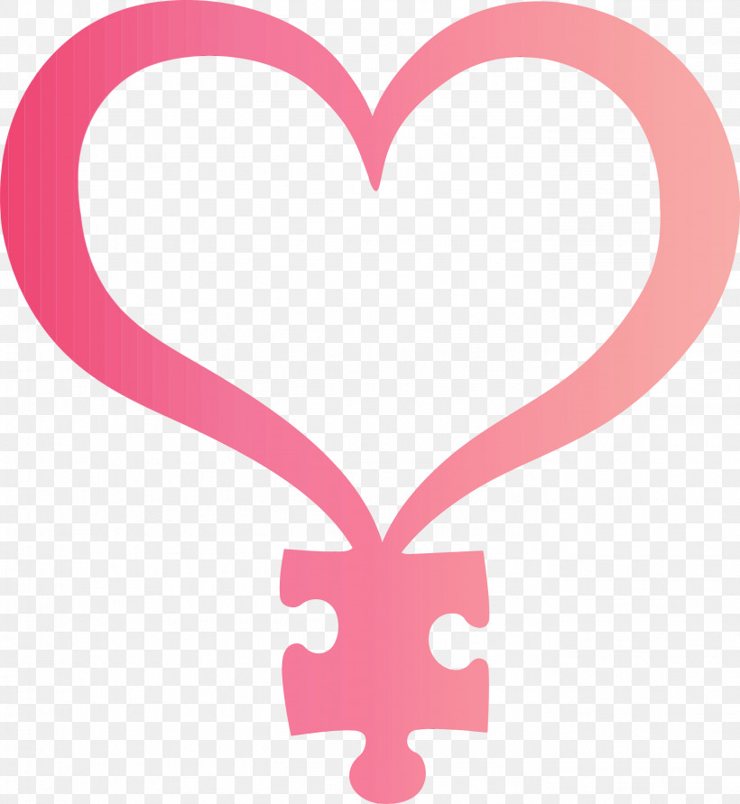 Heart Pink Love Heart, PNG, 2759x3000px, World Autism Awareness Day, Heart, Love, Paint, Pink Download Free