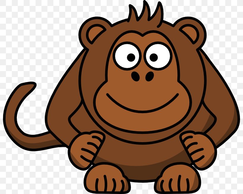 Monkey Cartoon Chimpanzee Clip Art, PNG, 800x655px, Monkey, Big Cats, Carnivoran, Cartoon, Cat Like Mammal Download Free