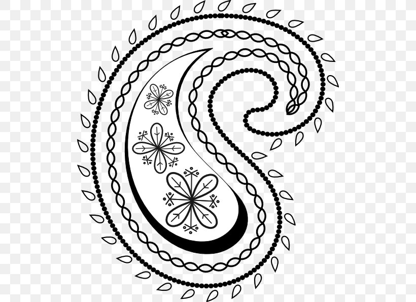 Paisley Clip Art, PNG, 516x595px, Paisley, Area, Art, Black And White, Drawing Download Free