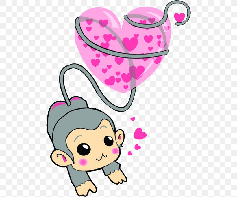 Cartoon Monkey Illustration, PNG, 500x683px, Watercolor, Cartoon, Flower, Frame, Heart Download Free