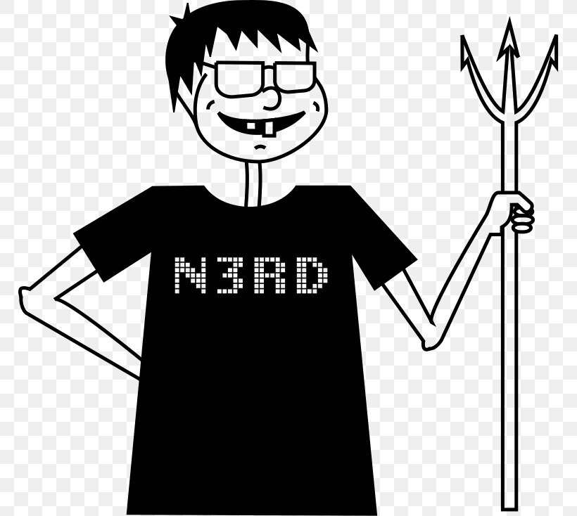 Nerd Clip Art, PNG, 768x734px, Nerd, Area, Arm, Black, Black And White Download Free