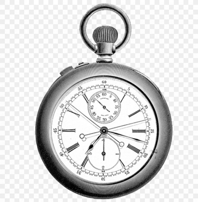 Pocket Watch Tiffany & Co. Stopwatch Clock, PNG, 848x864px, Watch, Black And White, Chronograph, Clock, Double Chronograph Download Free