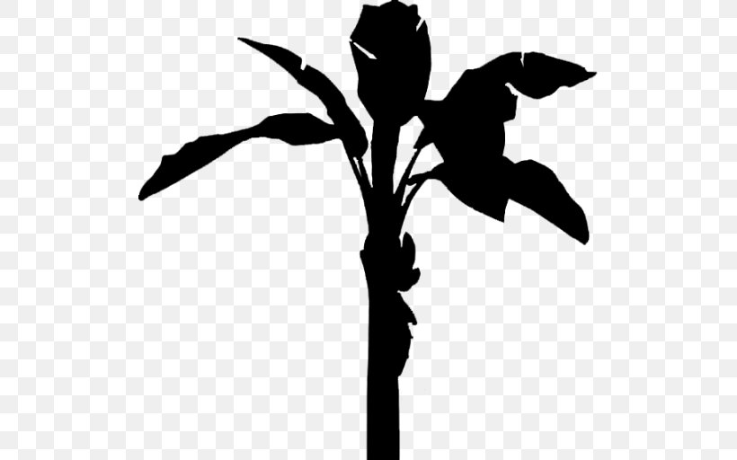 Flower Plant Stem Leaf Character Clip Art, PNG, 512x512px, Flower, Black, Blackandwhite, Botany, Branch Download Free