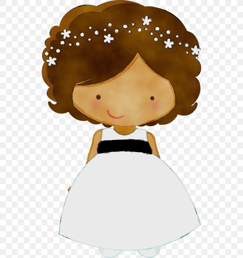 Watercolor Wedding Invitation, PNG, 538x870px, Watercolor, Bride, Bridegroom, Brown Hair, Cartoon Download Free