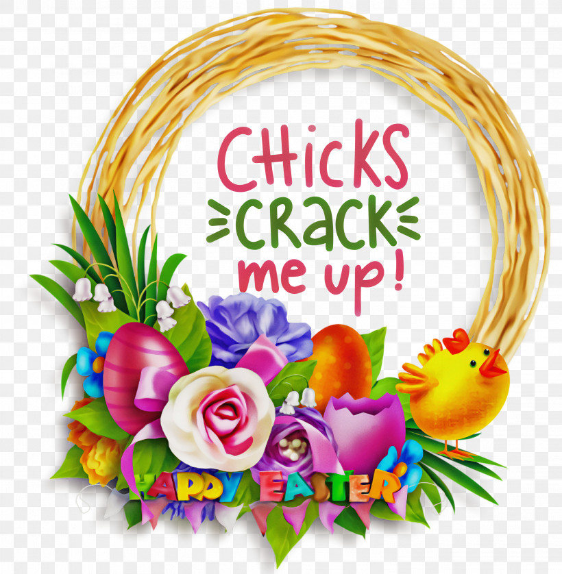 Chicks Crack Me Up Easter Day Happy Easter, PNG, 2933x3000px, Easter Day, Carnival, Floral Design, Flower, Happy Easter Download Free