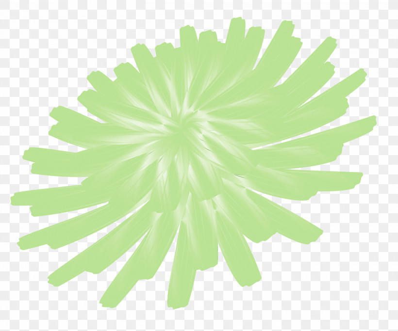 Green Flower, PNG, 3000x2501px, Dandelion Flower, Flower, Green, Paint, Watercolor Download Free
