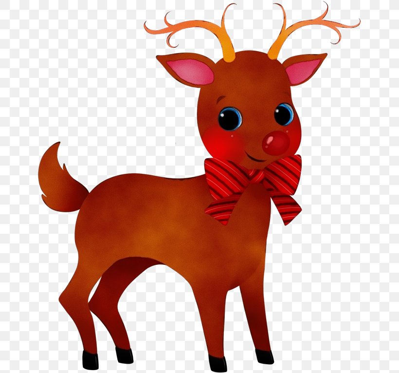 Reindeer, PNG, 665x766px, Watercolor, Animal Figure, Antler, Deer, Fawn Download Free