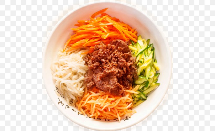 Chinese Noodles Korean Cuisine Vegetarian Cuisine Kimchi Bibimbap, PNG, 500x500px, Chinese Noodles, Beef, Bibimbap, Bolognese Sauce, Chinese Food Download Free