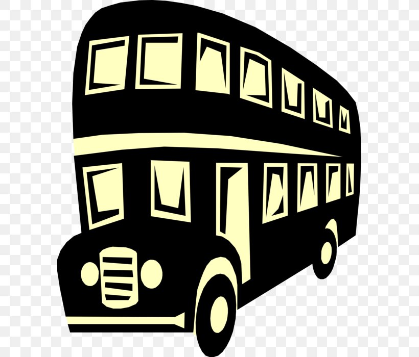 Double-decker Bus Transport Clip Art Vector Graphics, PNG, 595x700px, Bus, Automotive Design, Black And White, Brand, Car Download Free