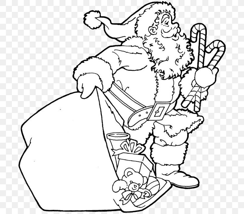 Santa Claus Coloring Book Christmas Colouring Book Drawing, PNG, 702x720px, Watercolor, Cartoon, Flower, Frame, Heart Download Free