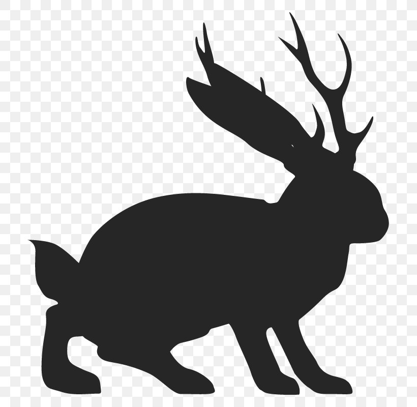 Domestic Rabbit Reindeer Hare Antler Dog, PNG, 800x800px, Domestic Rabbit, Antler, Black And White, Canidae, Deer Download Free