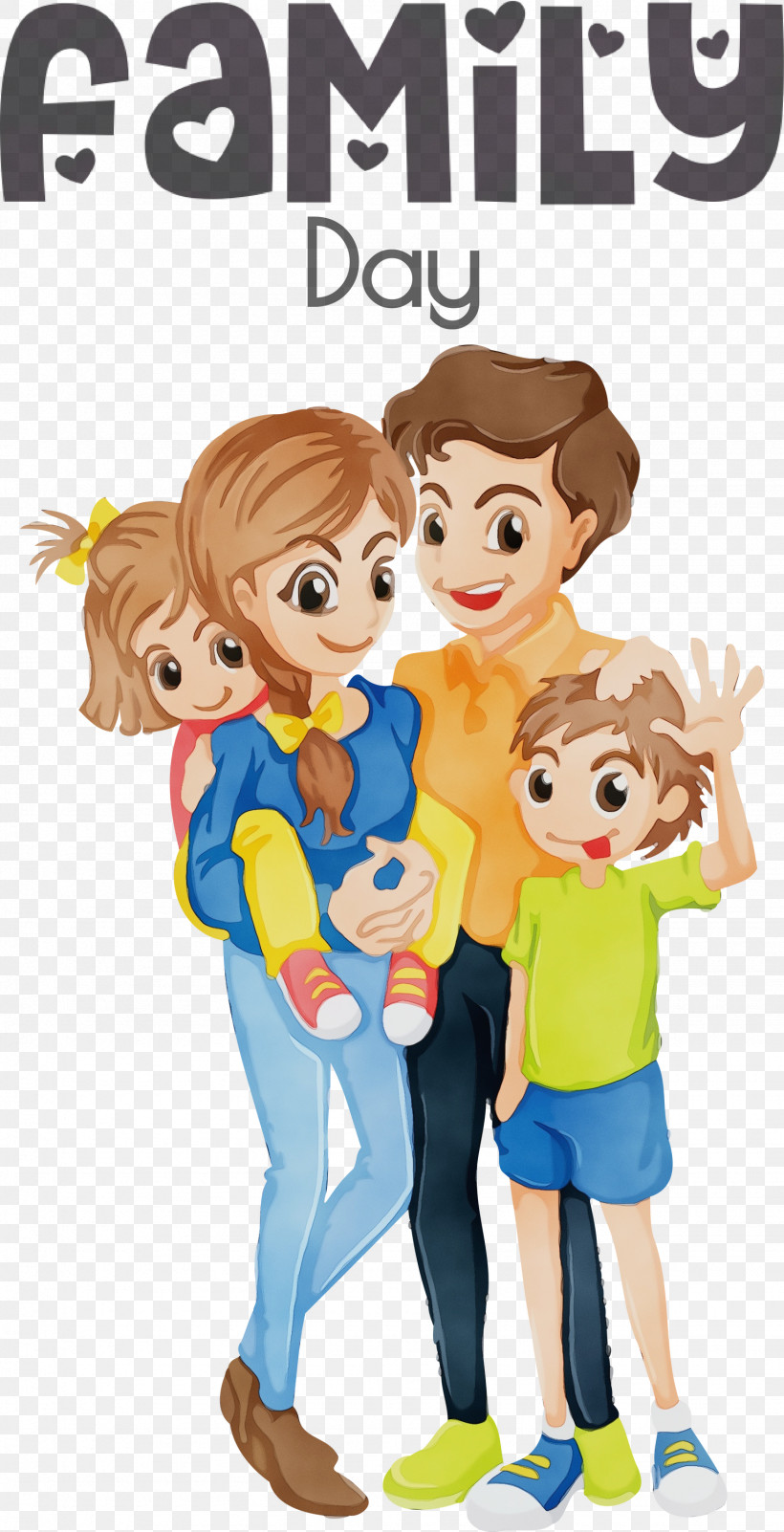 Cartoon Family Icon Royalty-free, PNG, 1535x3000px, Family Day, Cartoon, Family, Happy Family, Paint Download Free