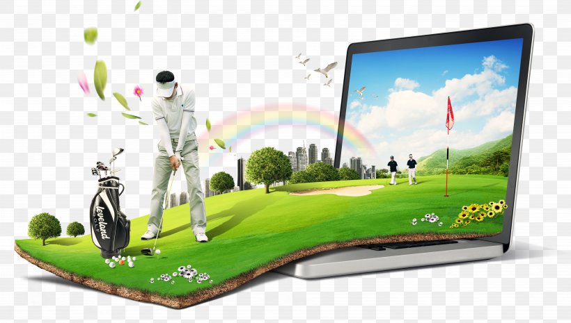 Practical Golf Golf Course Sport Indoor Golf, PNG, 5563x3155px, Golf, Advertising, Ball, Brand, Computer Download Free