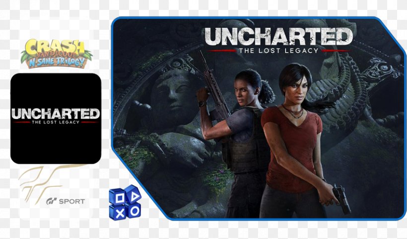 Uncharted: The Lost Legacy Uncharted 4: A Thief's End Uncharted 2: Among Thieves Uncharted: Drake's Fortune Chloe Frazer, PNG, 850x500px, 4k Resolution, 5k Resolution, Uncharted The Lost Legacy, Brand, Chloe Frazer Download Free