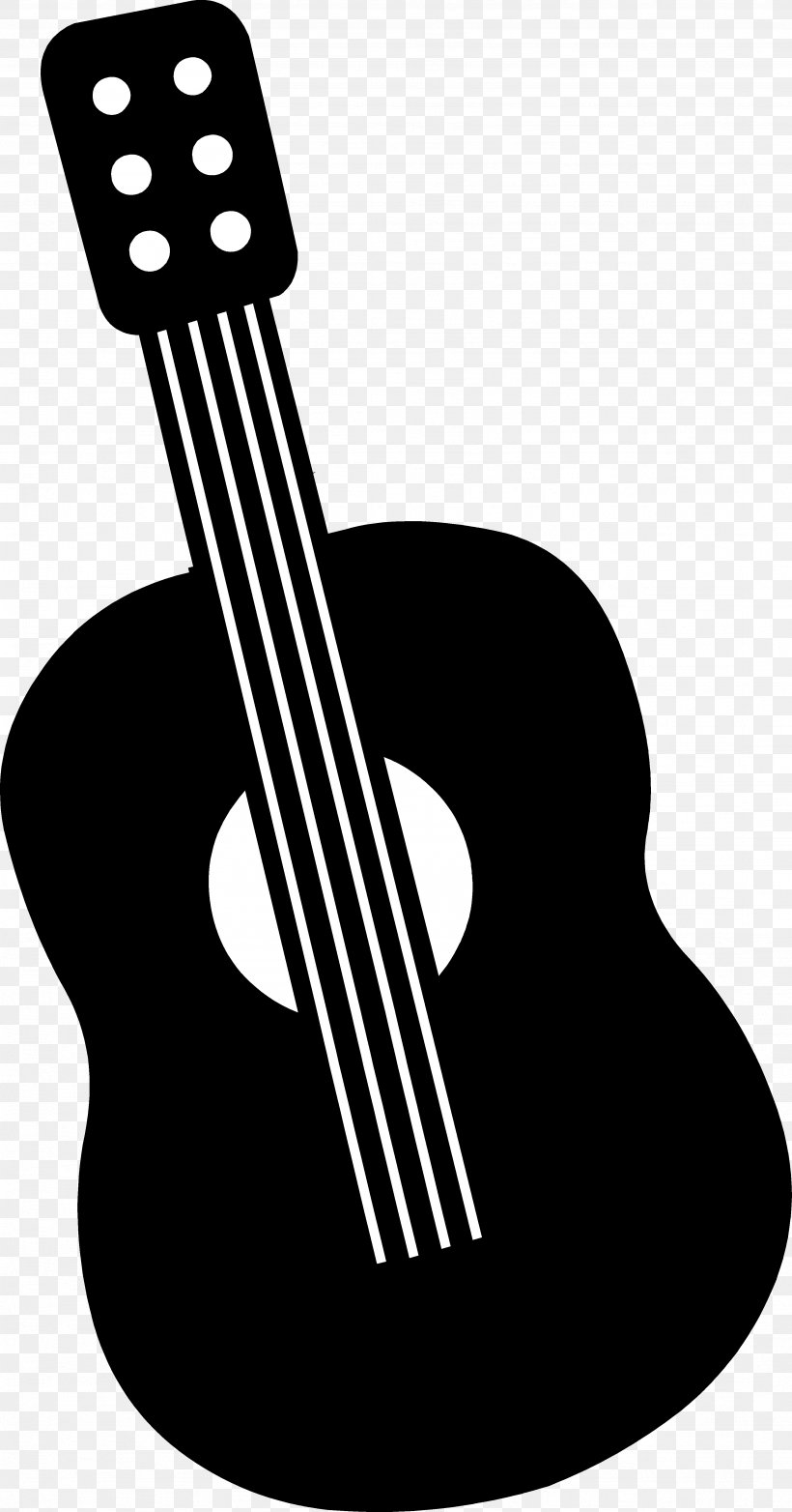 Acoustic Guitar Silhouette Clip Art, PNG, 3487x6655px, Guitar, Acoustic Guitar, Bass Guitar, Black And White, Classical Guitar Download Free