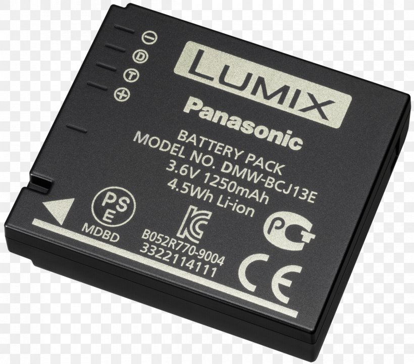 Electric Battery AC Adapter Rechargeable Battery Panasonic Battery DMW-BCJ13 Lumix, PNG, 1200x1055px, Electric Battery, Ac Adapter, Ampere Hour, Battery, Computer Component Download Free