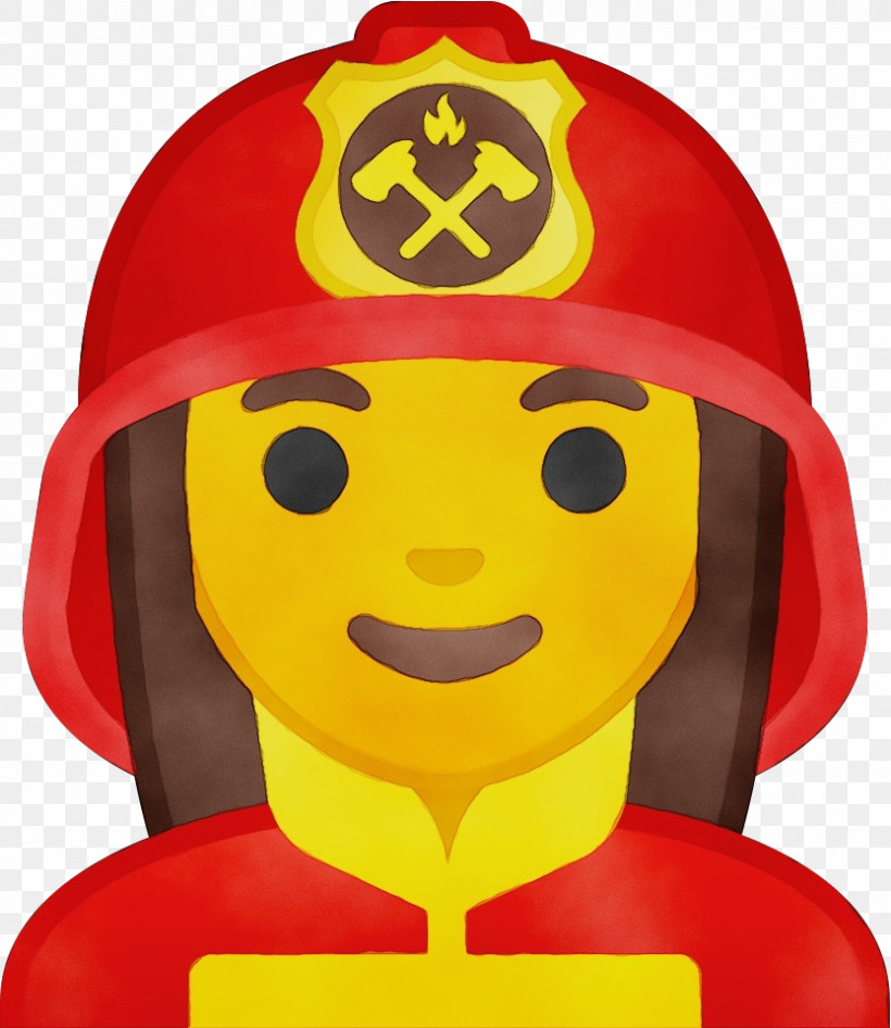 Firefighter, PNG, 833x961px, Watercolor, Emoji, Emoticon, Fire Department, Fire Engine Download Free