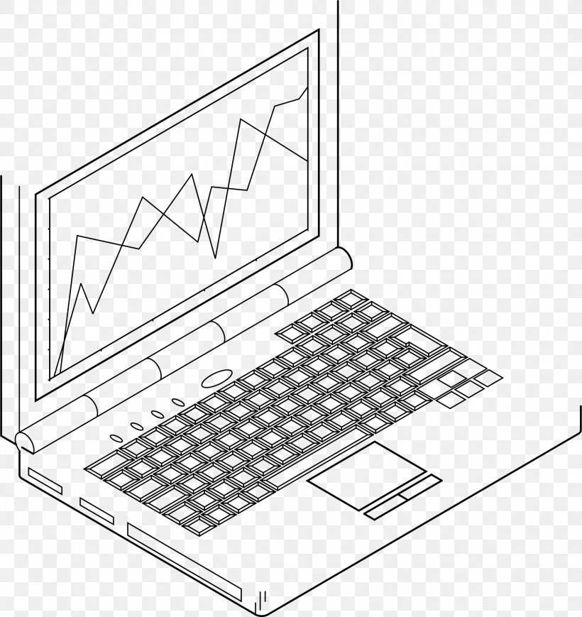 Laptop Computer Clip Art, PNG, 2264x2400px, Laptop, Area, Black And White, Computer, Diagram Download Free