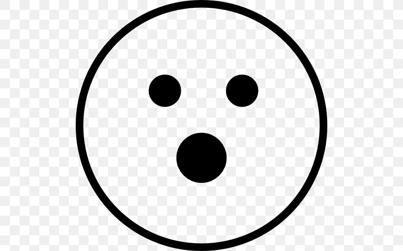 Smiley Emoticon Surprise Clip Art, PNG, 512x512px, Smiley, Area, Black, Black And White, Computer Download Free