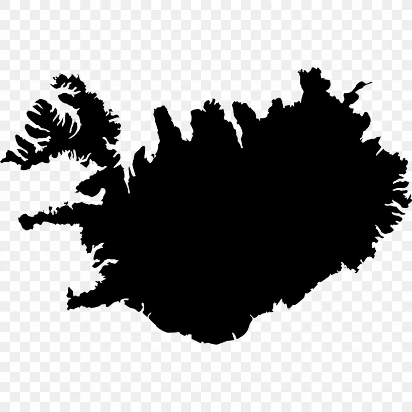 Iceland Vector Map, PNG, 1024x1024px, Iceland, Black, Black And White, Depositphotos, Flag Of Iceland Download Free